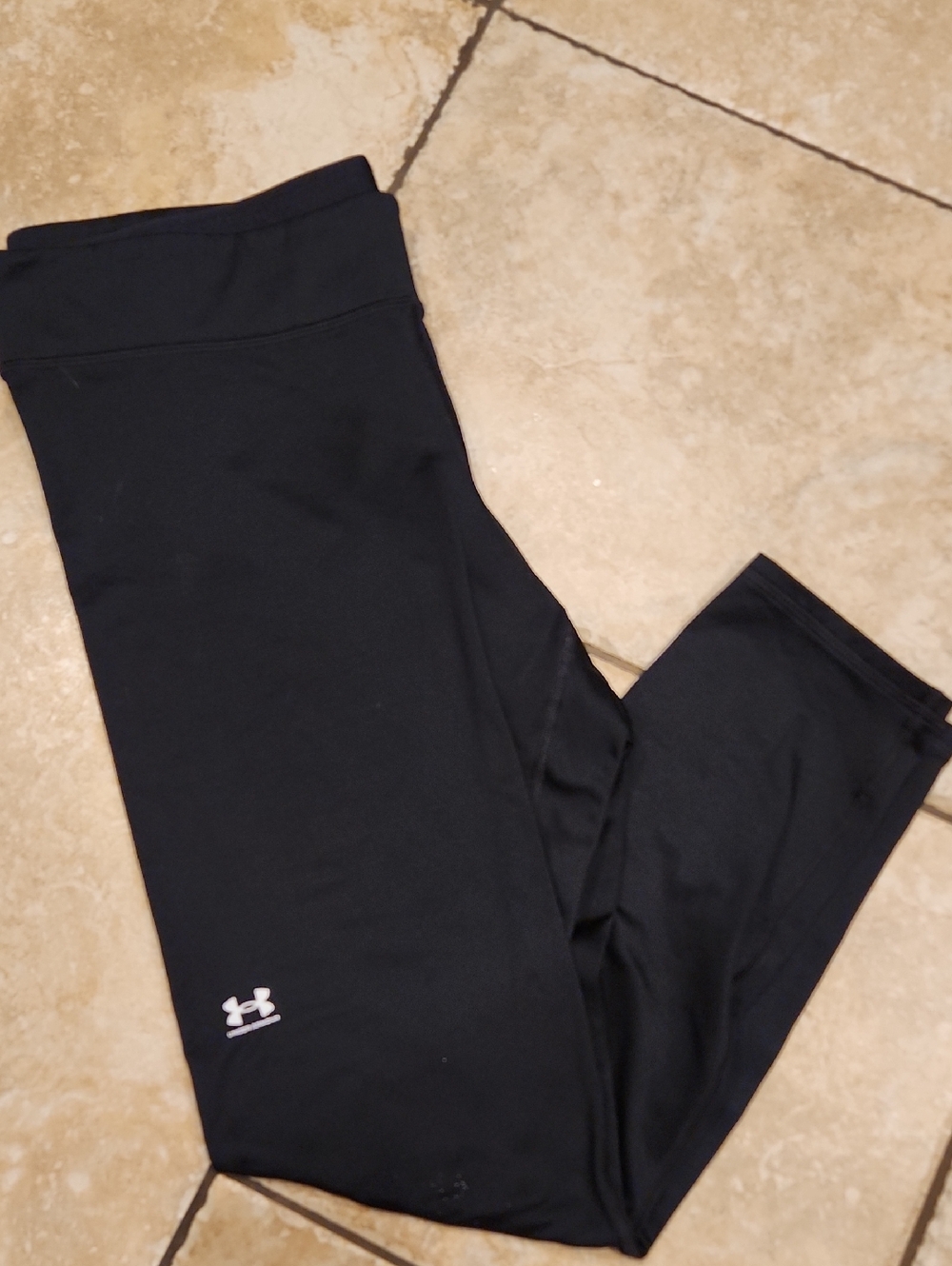 Under Armour Black Leggings with White Logo